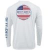 Reef & Reel Flag Circle Men's ECO Long Sleeve Performance Shirt Performance Shirts