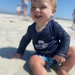 Performance Shirts Reef & Reel Toddler Floating Fish LS Performance Shirt