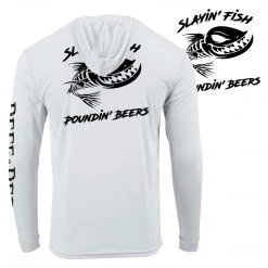 Reef & Reel Slayin' Fish Poundin' Beers Hooded Performance LS Shirt Performance Shirts